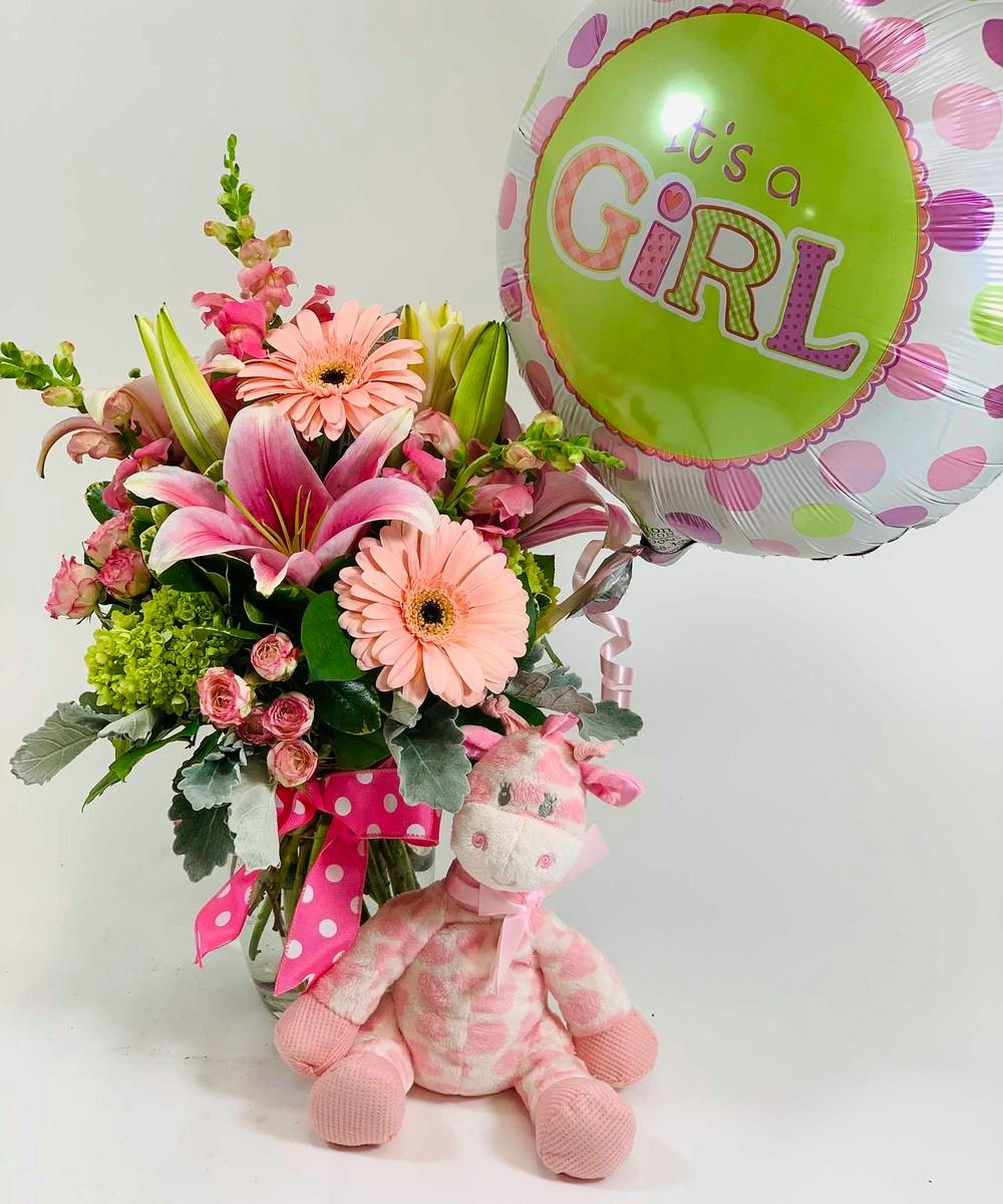 Baby Girl Surprise Wow An All In One Bouquet Kansas City MO Flower   IMG3514 19031941657 