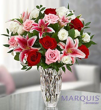 Red Rose & Lily Bouquet Kansas City Flower Delivery