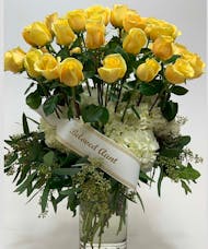 Three Dozen (36) Yellow Roses w/Hydrangea