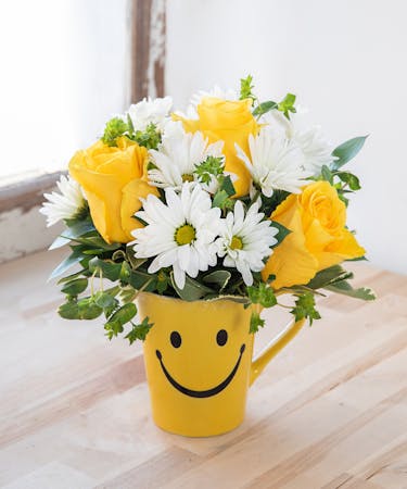 Smiley Mug & Flowers | Toblers Flowers Kansas City