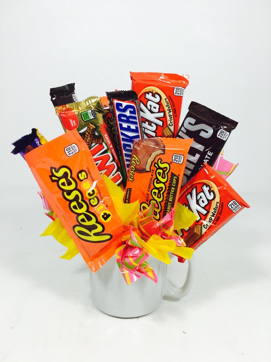 Cup of Candy Bars Kansas City Candy Delivery
